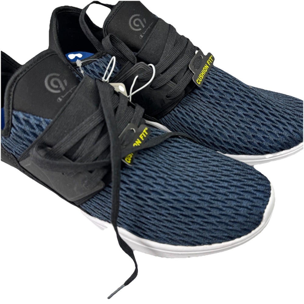 New Champion Athletic Sneaker 11/12 Motion Blue Stretch Knit Cushion Fit Tennis